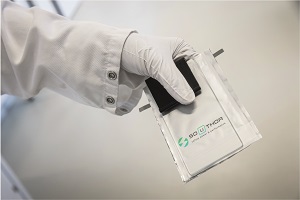 The first-generation nanocomposite solid state battery cells (Image courtesy of Solithor)