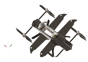 Top view of the winged Slate vehicle with payload bay open. Keeping the wings and powered-lift systems separate allows Blueflite to maximise commonality between the two versions