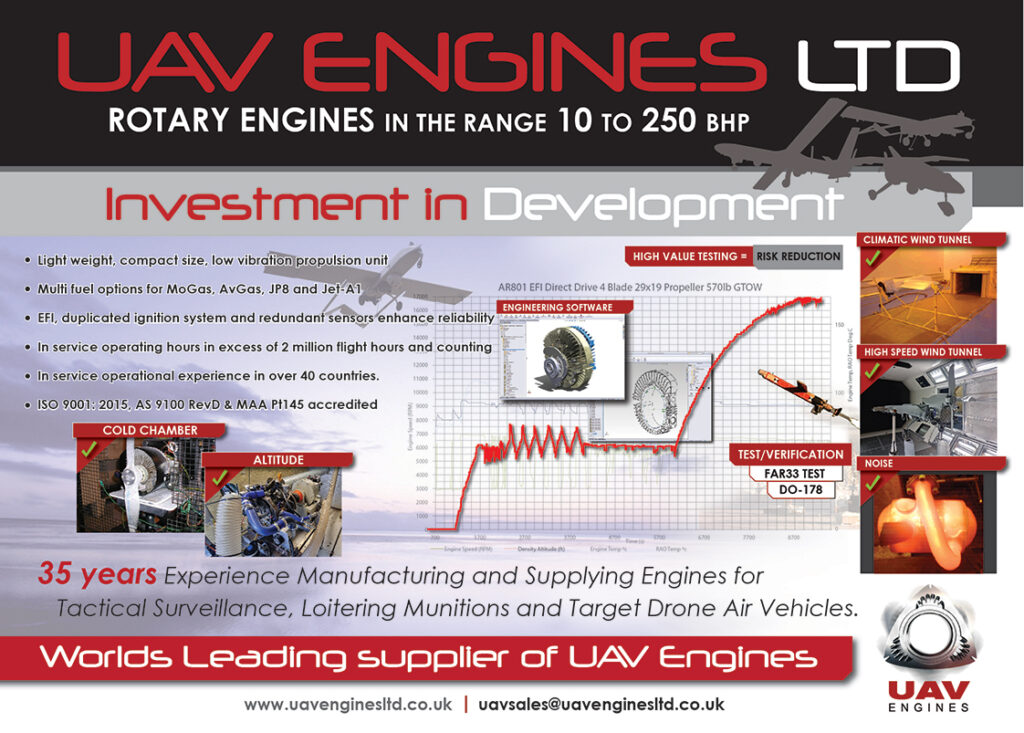 UAV Engines Ltd rotary engines in the range 10 to 250 BHP