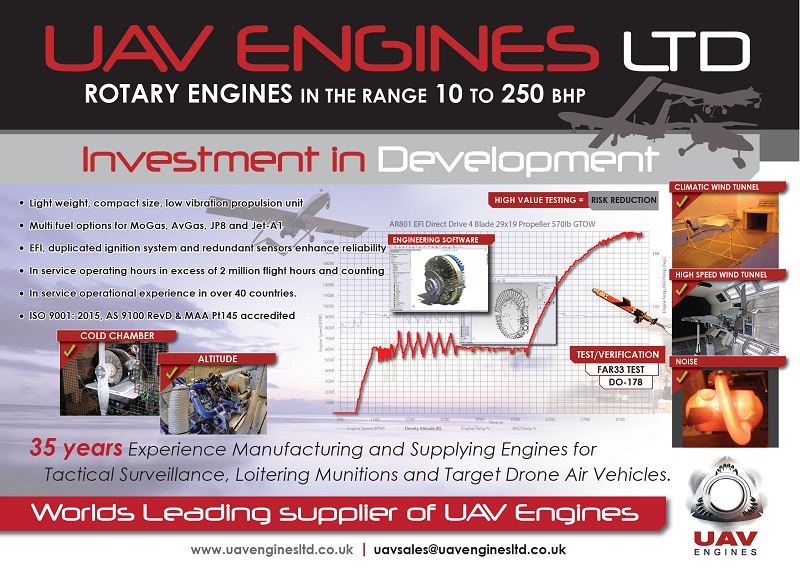 UAV engines rotary engines in the range 10 to 250 bhp