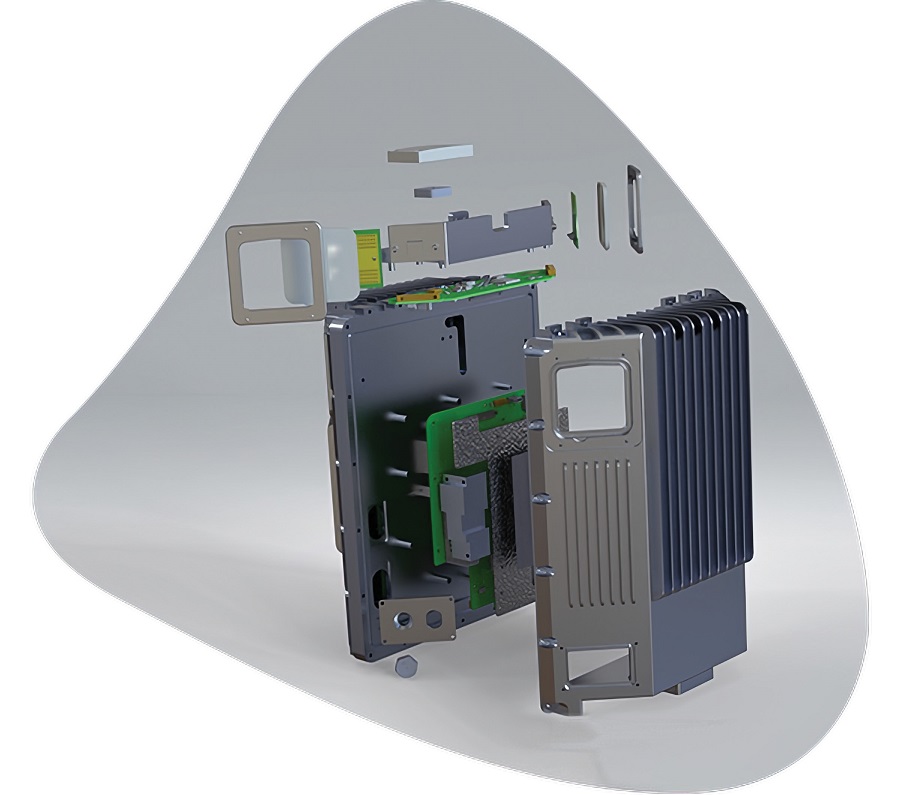 A prototype of the PhantomBlu mmWave radio
(Image courtesy of Blue Wireless Technologies)
