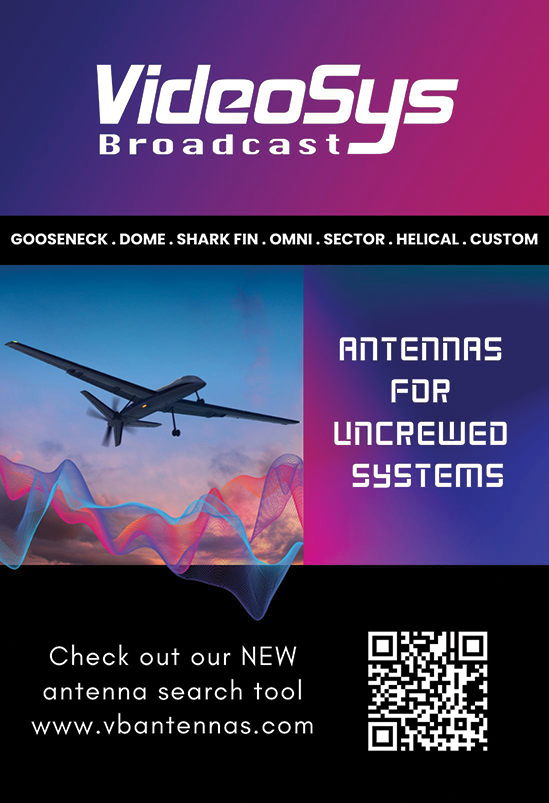 VideoSys Broadcast antennas for uncrewed systems