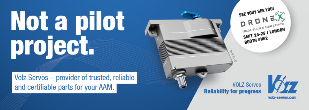 Volz work with the leading manufacturer of electromechanical actuators for UAV
