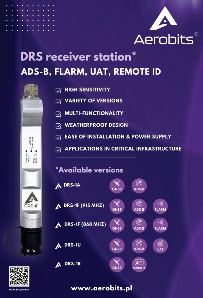 Aerobits DRS receiver station ADS-B, flarm, uat, remote id
