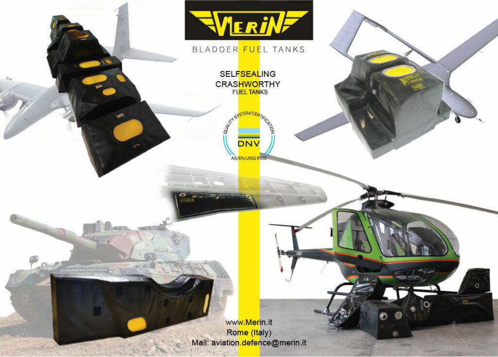 Merin bladder fuel tanks self sealing crashworthy fuel tanks
