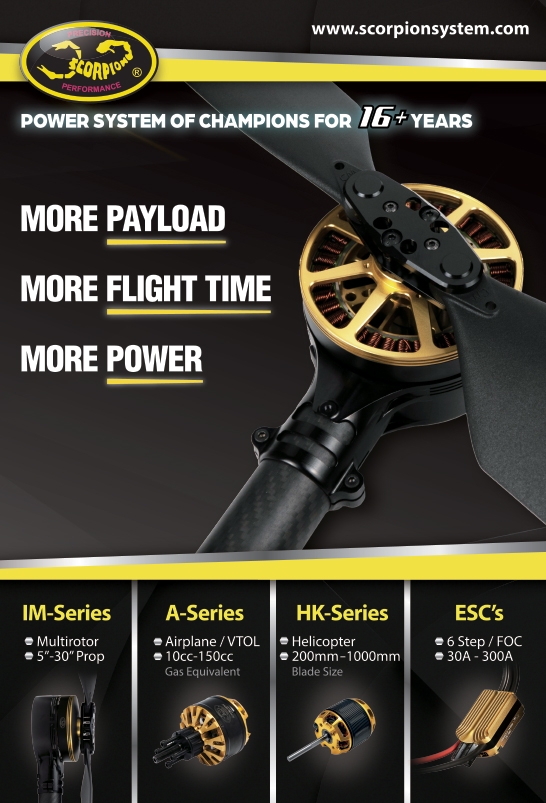 Scorpions more payload, more flight time more power