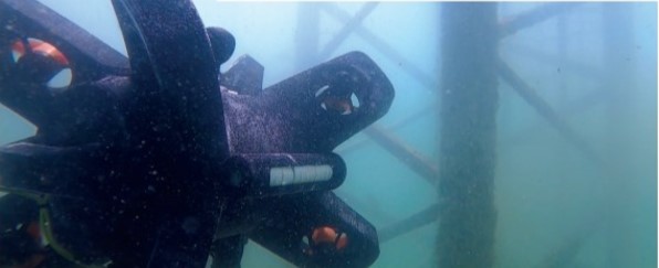 The uOne primarily uses stereo cameras for visual navigation, although its IMU and DVL cover for them in poor visibility conditions