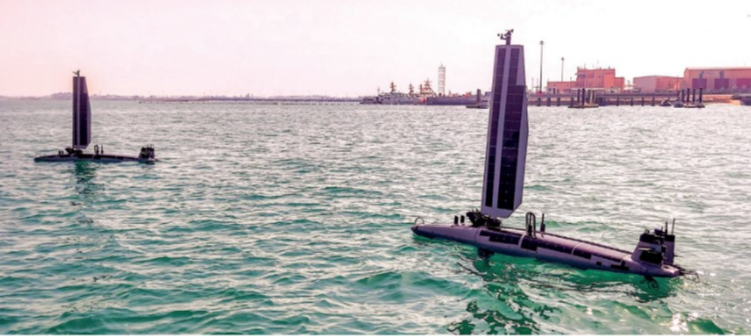 The submersible Triton is programmed with multiple tiers of threat evasion autonomy. When recognising a known threat, it may submerge to avoid detection or capture (Image courtesy of Ocean Aero)