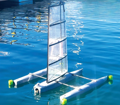 SubSeaSail’s HERMES trimaran will be scalable, from 1.8 m to over 30.5 m long, to serve in applications such as maritime cargo (Image courtesy of SubSeaSail)