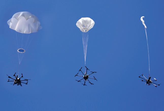 Careful selection of materials, launch devices, control systems and more are needed for both routine and emergency parachute recoveries (Image courtesy of Manta Air)