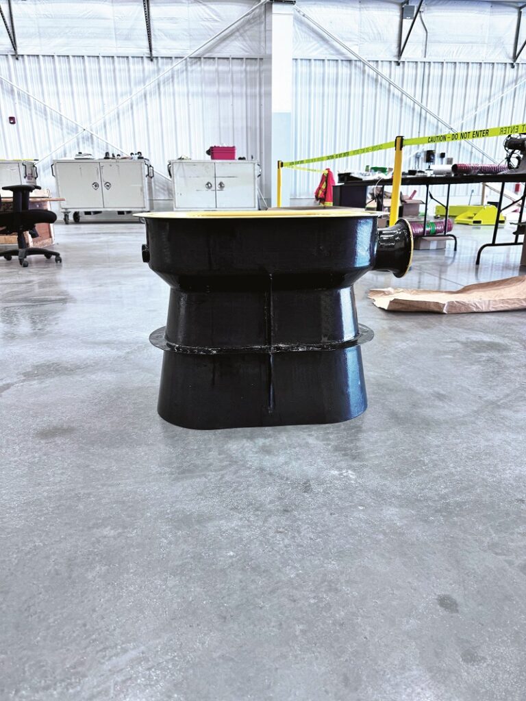 One of Jetoptera’s 250 lbf thrusters that the company has tested