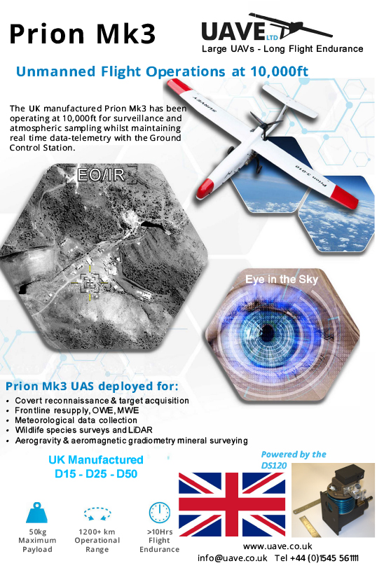 Prion Mkc3 unmanned flight operations at 10,000ft