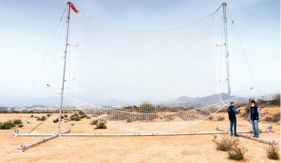 Recovery nets can be designed with weaves, heights, widths and multiple stages of material to safely catch UAVs and dissipate the energy from their impact (Image courtesy of Embention)