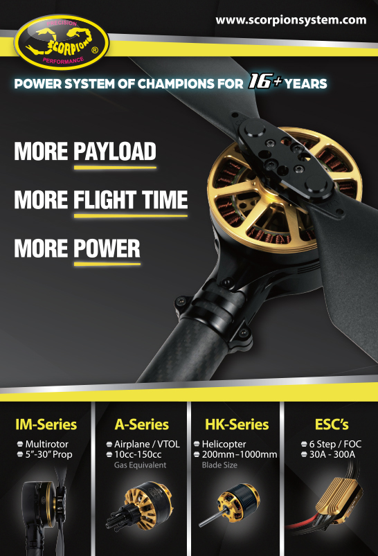 Scorpion more payload more flight time more power