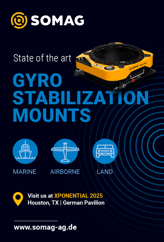 Somag state of the art gyro stabilization mounts