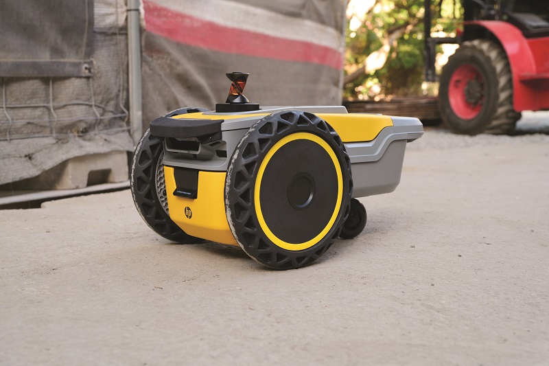 The HP SitePrint UGV has been developed for line-printing floor layouts on construction sites