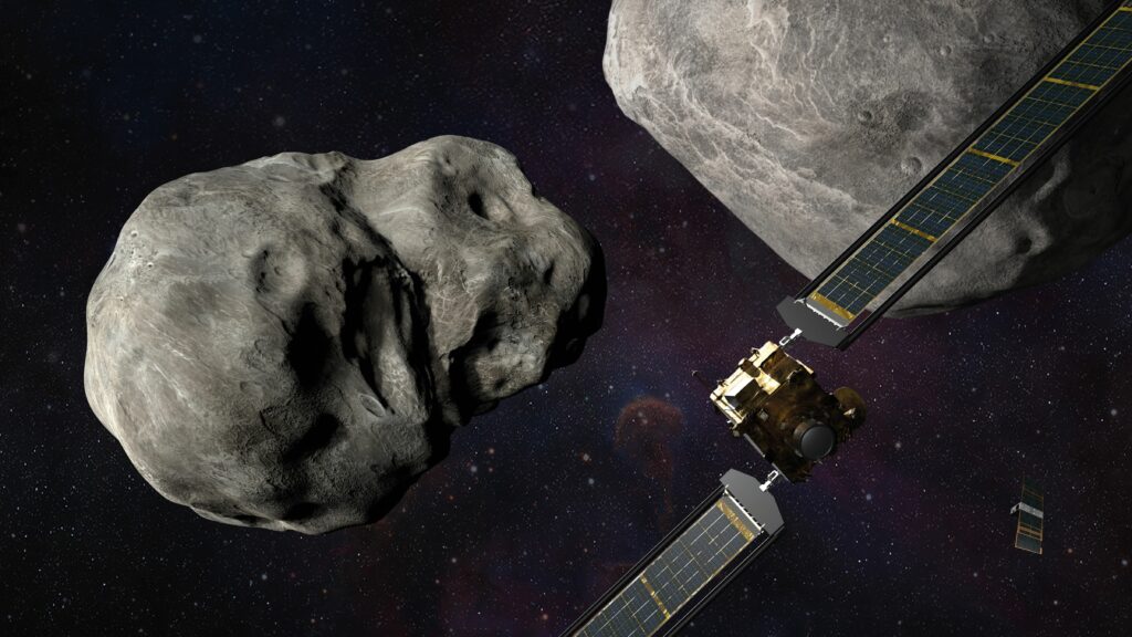 The DART mission was aimed at deflecting an asteroid off its path, to better understand how to defend the Earth, from possible collisions (Courtesy of NASA)