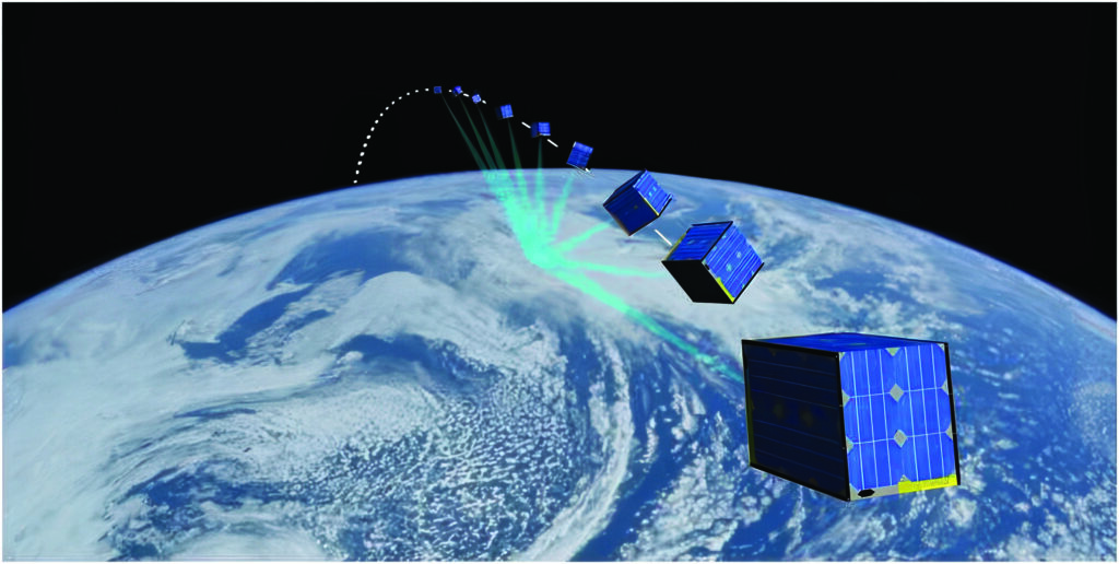 An orbital swarm of autonomous small satellites
