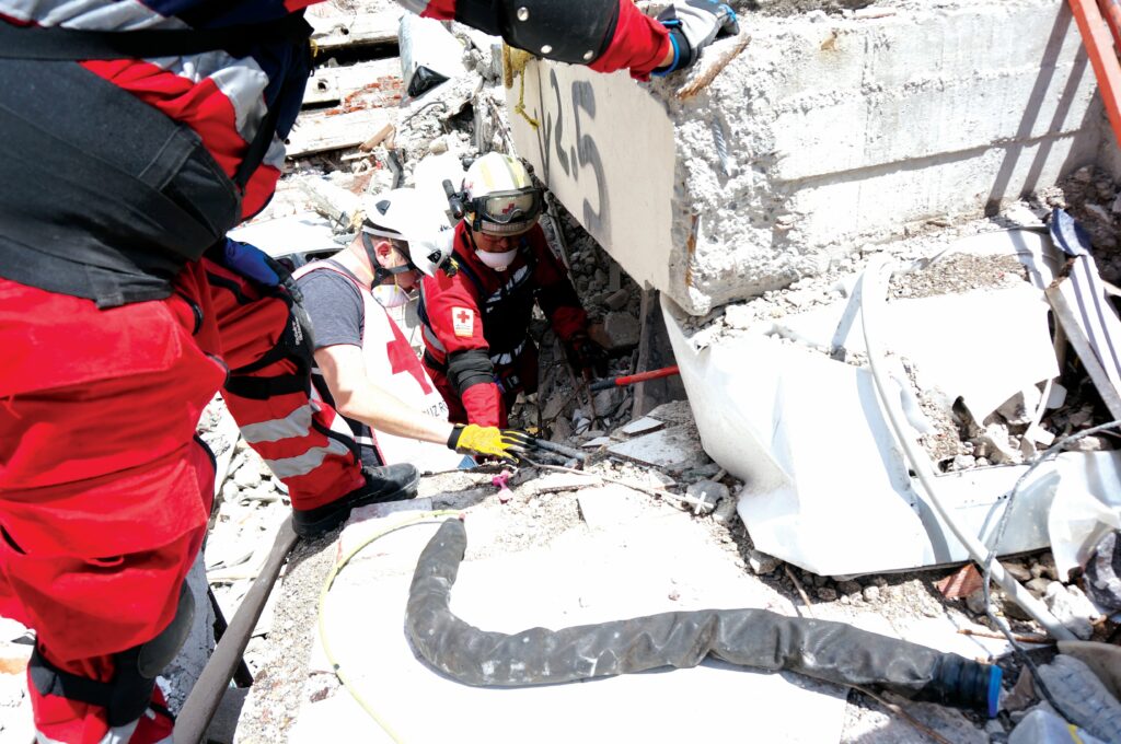 Snake robot deployed to support Mexican Red Cross rescue workers. Small robots, including snake bots, are essential for crawling into small spaces and finding their way through rubble