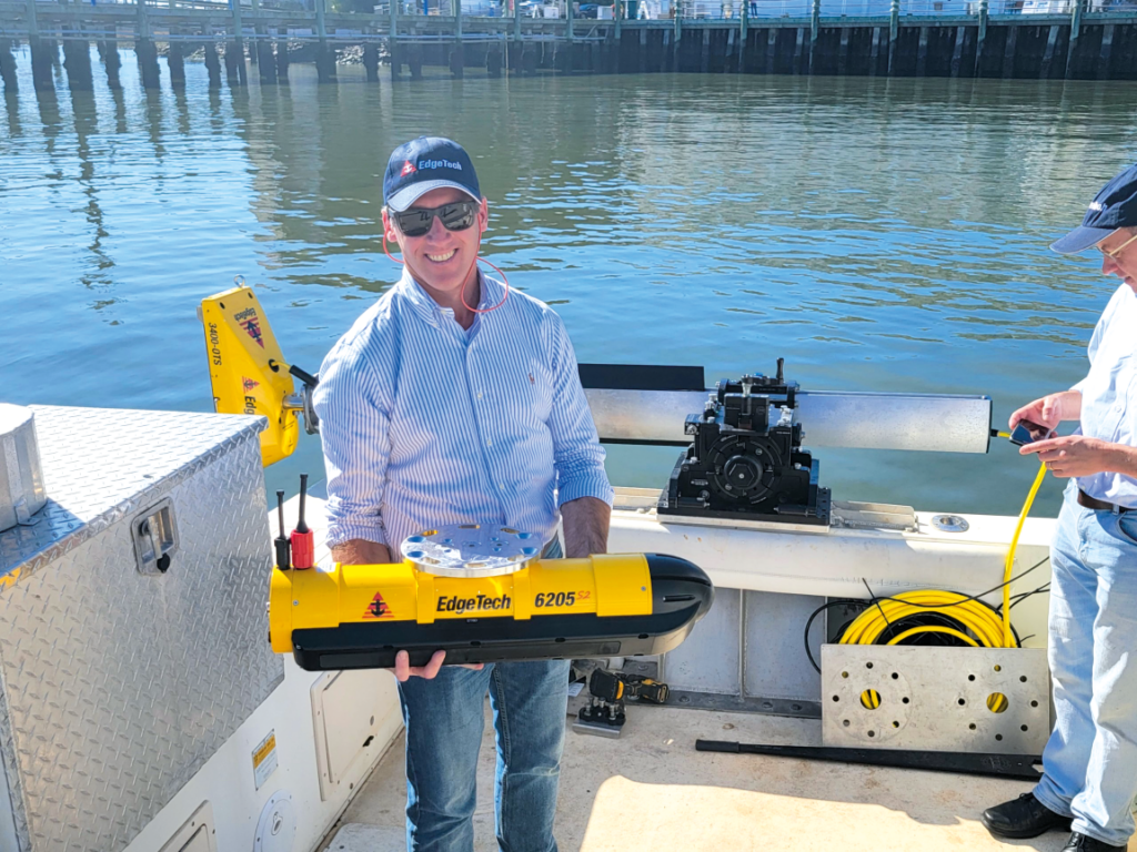 The EdgeTech 6205 S2 is one of a number of multi-beam sonars that can be mounted underneath the IM 3000’s hull, with access to sensors through the moon pool