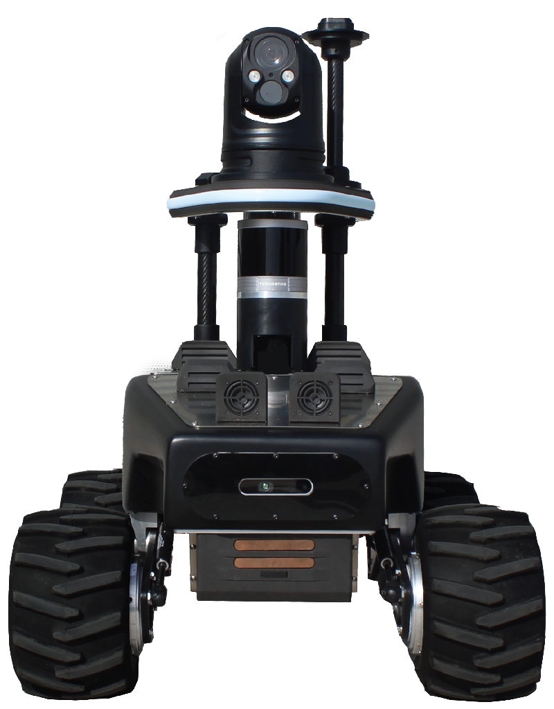 The higher intelligent localisation and navigation functions come principally from the robot’s 3D Lidar and RGBD camera