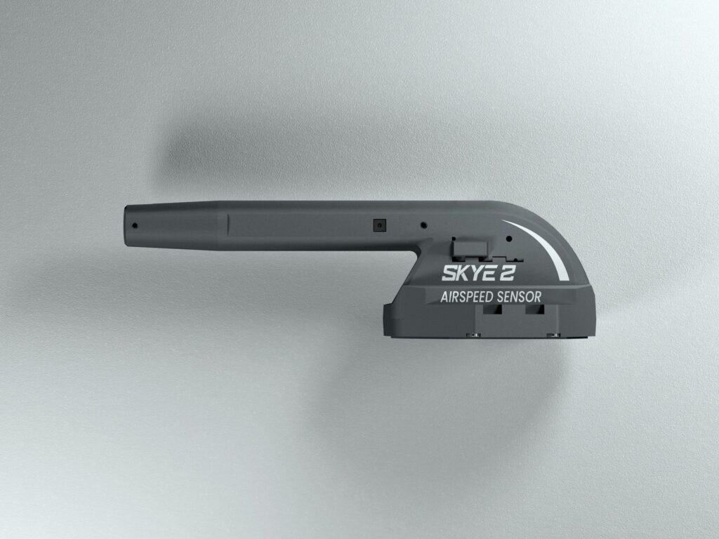 The SKYE 2 airspeed sensor from CUAV Tech integrates a 32 W heating device to prevent blockages from icing and rain that could otherwise cause errors