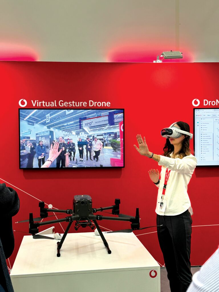Vodafone’s Virtual Gesture Drone solution enables training for control of autonomous and remotely operated drones, including through the use of hand gestures